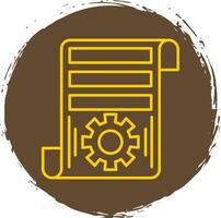 Project Line Circle Yellow Icon vector