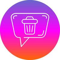 Delete message Line Gradient Circle Icon vector