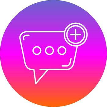 New message Line Gradient Circle Icon vector