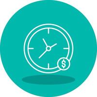 el tiempo es dinero vector icono