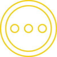 más gratis línea circulo amarillo icono vector