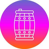 Barrel Line Gradient Circle Icon vector