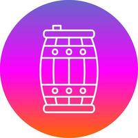 Barrel Line Gradient Circle Icon vector