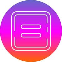 Equal Line Gradient Circle Icon vector