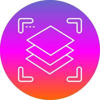 Layers Line Gradient Circle Icon vector