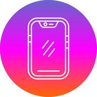 Smartphone Line Gradient Circle Icon vector