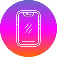 Smartphone Line Gradient Circle Icon vector