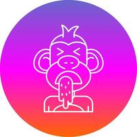 Vomit Line Gradient Circle Icon vector