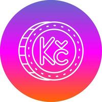 Koruna Line Gradient Circle Icon vector