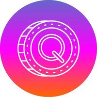 Quetzal Line Gradient Circle Icon vector