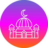 Dome Line Gradient Circle Icon vector