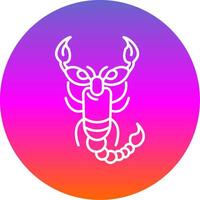 Scorpion Line Gradient Circle Icon vector