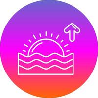 Sunrise Line Gradient Circle Icon vector