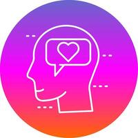 Dialog Line Gradient Circle Icon vector