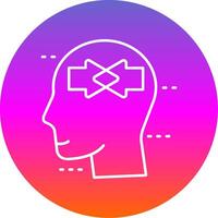 Conflict Line Gradient Circle Icon vector