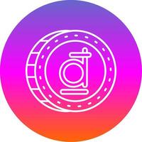 Dong Line Gradient Circle Icon vector