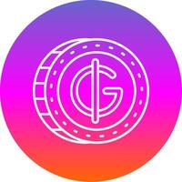 Guarani Line Gradient Circle Icon vector