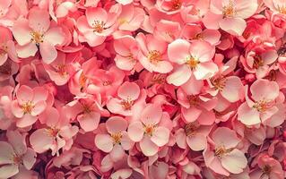 AI generated Beautiful Pink flowers background photo