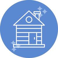 Wood Cabin Vector Icon