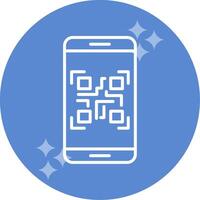 teléfono inteligente qr código vector icono