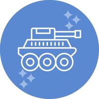 icono de vector de tanque militar