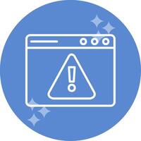 Web Warning Vector Icon