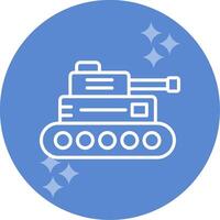 icono de vector de tanque militar