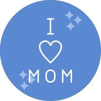 I love Mom Vector Icon