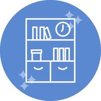 Bookshelf Vector Icon