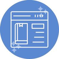 Online Book purchase Vector Icon