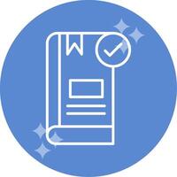 Book Check Mark Vector Icon