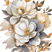 ai gegenereerd bloemen bloem desitn, digitaal olieverf bloemen patroon, schitteren bloem ontwerp, reliëf bloem patroon, glanzend bloem schilderij png