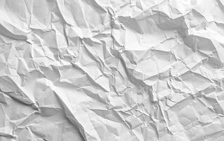 AI generated The texture of crumpled white paper photo