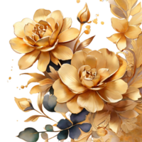 AI generated Floral flower desitn, Digital oilpainted floral pattern, Glitter flower design, Embossed flower pattern, Glossy flower painting png