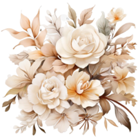 ai généré aquarelle floral fleur bouquet conception png