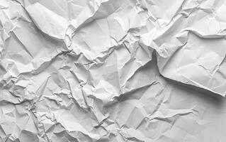 AI generated The texture of crumpled white paper photo