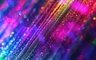 AI generated Prismatic chromatic holographic aesthetic neon lights lines blur texture background photo