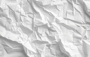AI generated The texture of crumpled white paper photo