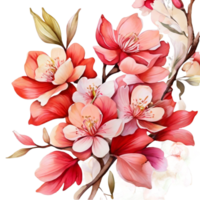 ai generado acuarela floral flor ramo de flores diseño png