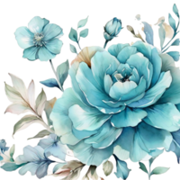 ai generiert Aquarell Blumen- Blume Strauß Design png