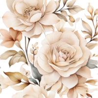 ai generiert Aquarell Blumen- Blume Strauß Design png