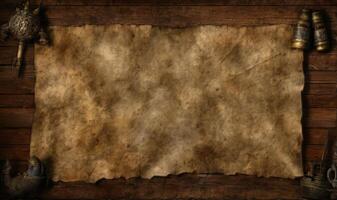 AI generated Old brown paper Vintage texture background with stains photo