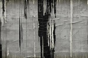 AI generated Abstract black and white aged grunge texture background, dark and light scratches, rough gray stained surface, gray dirty, copy space stock photo