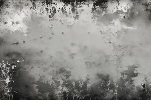 AI generated Abstract black and white aged grunge texture background, dark and light scratches, rough gray stained surface, gray dirty, copy space stock photo