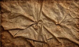 AI generated Old brown paper Vintage texture background with stains photo