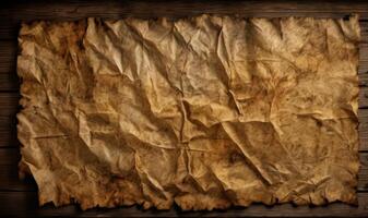 AI generated Old brown paper Vintage texture background with stains photo