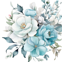 ai generato acquerello floreale fiore mazzo design png