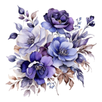 AI generated Premium quality Watercolor Floral Flower Bouquet Design png