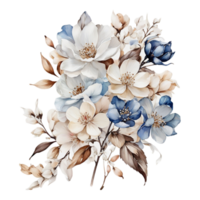 AI generated Premium quality Watercolor Floral Flower Bouquet Design png