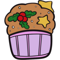 The illustration of a muffin png